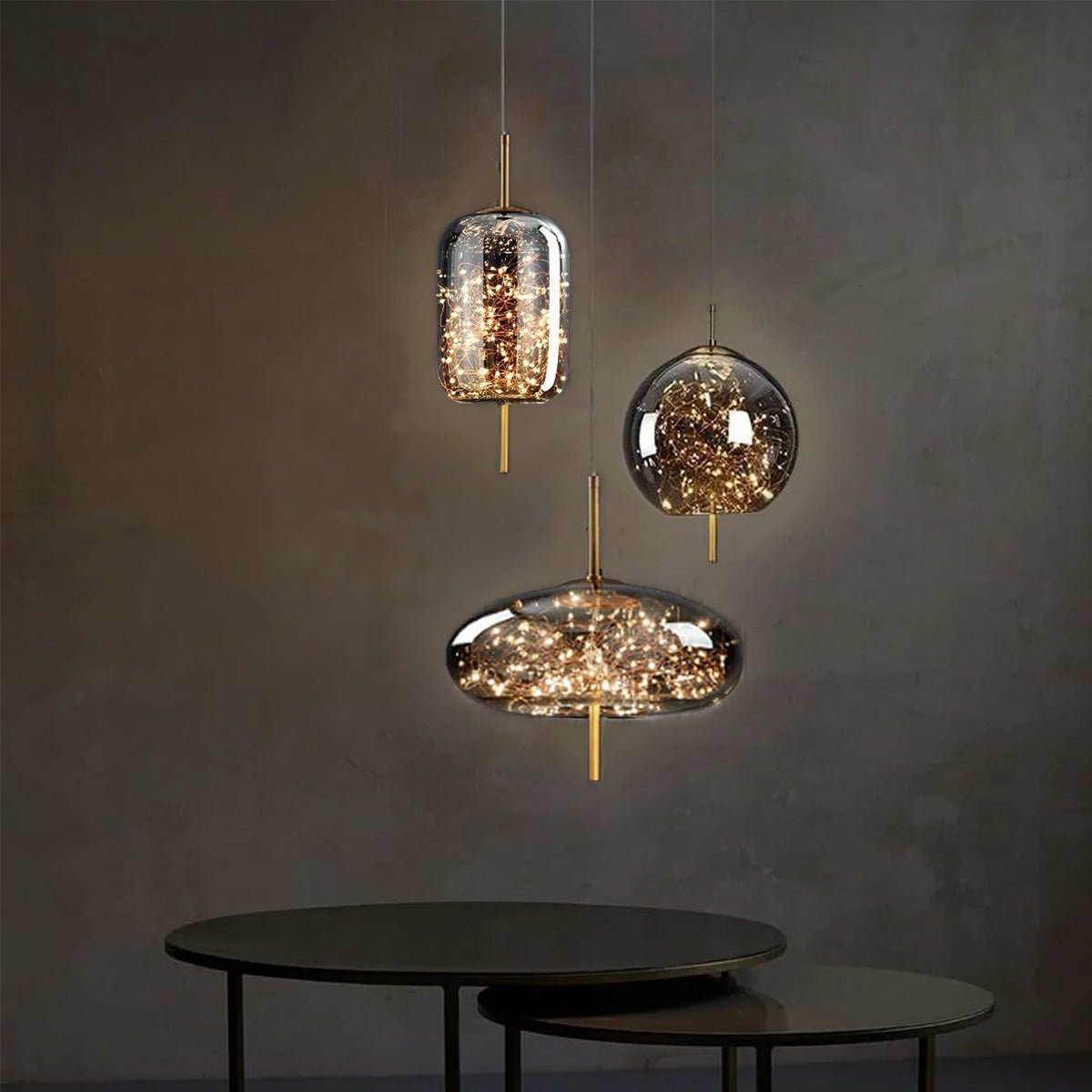 Cosmos • Oval • Smoke Gray - Warehouse Sale - Ceiling Lights - Haus of Interiors