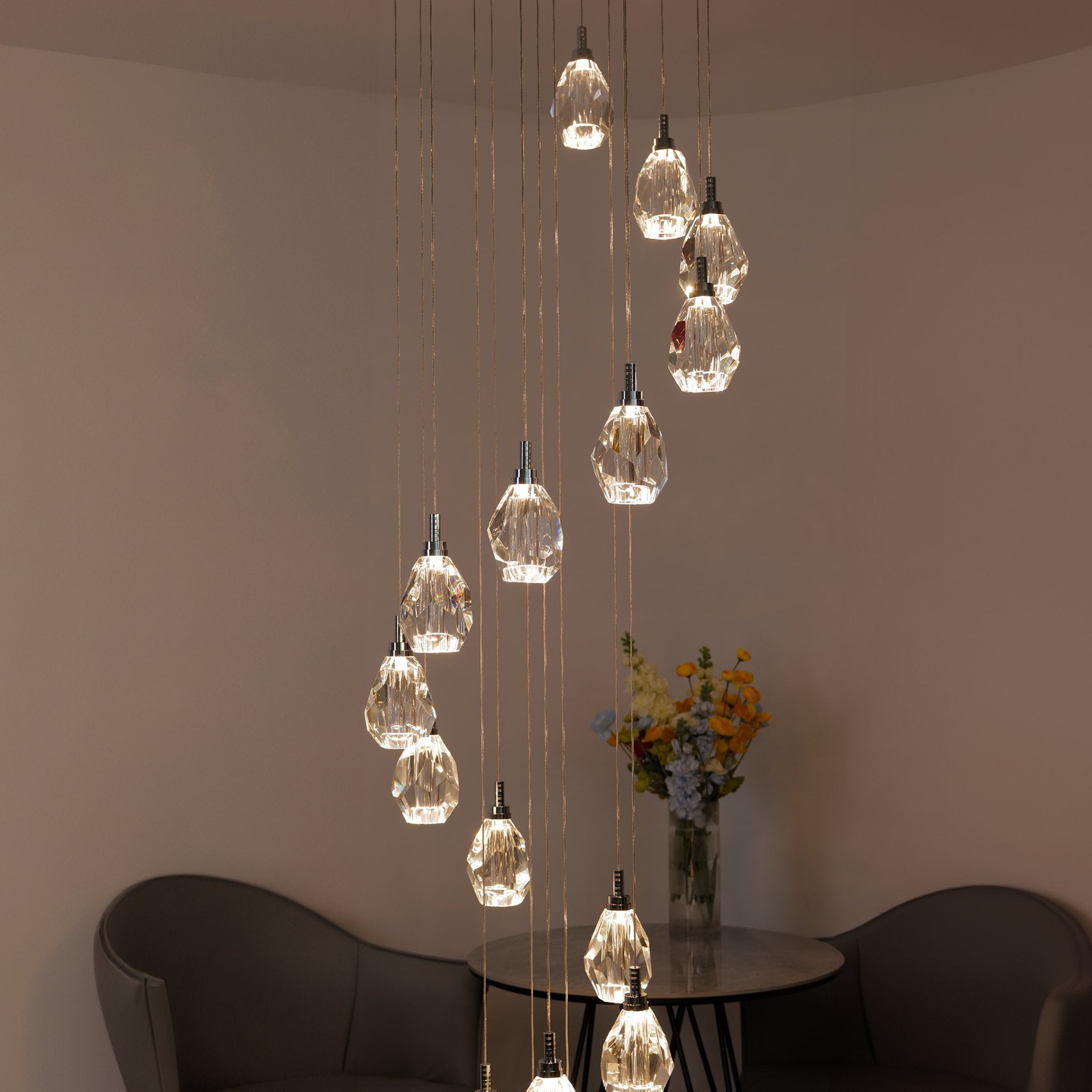 Luxe Crystal Chandelier - Chandelier - Haus of Interiors