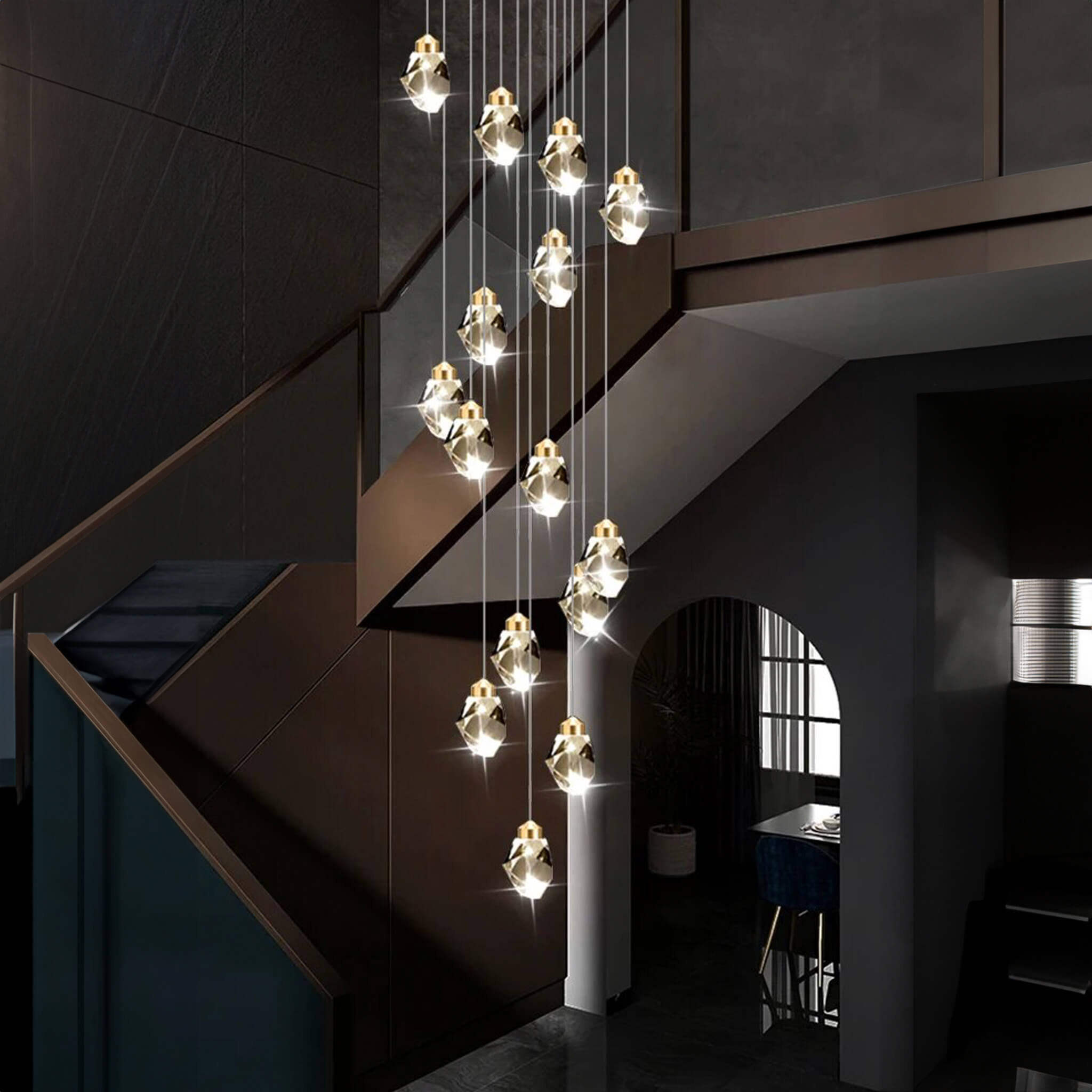 Nordic Crystal Chandelier - lighting - Haus of Interiors