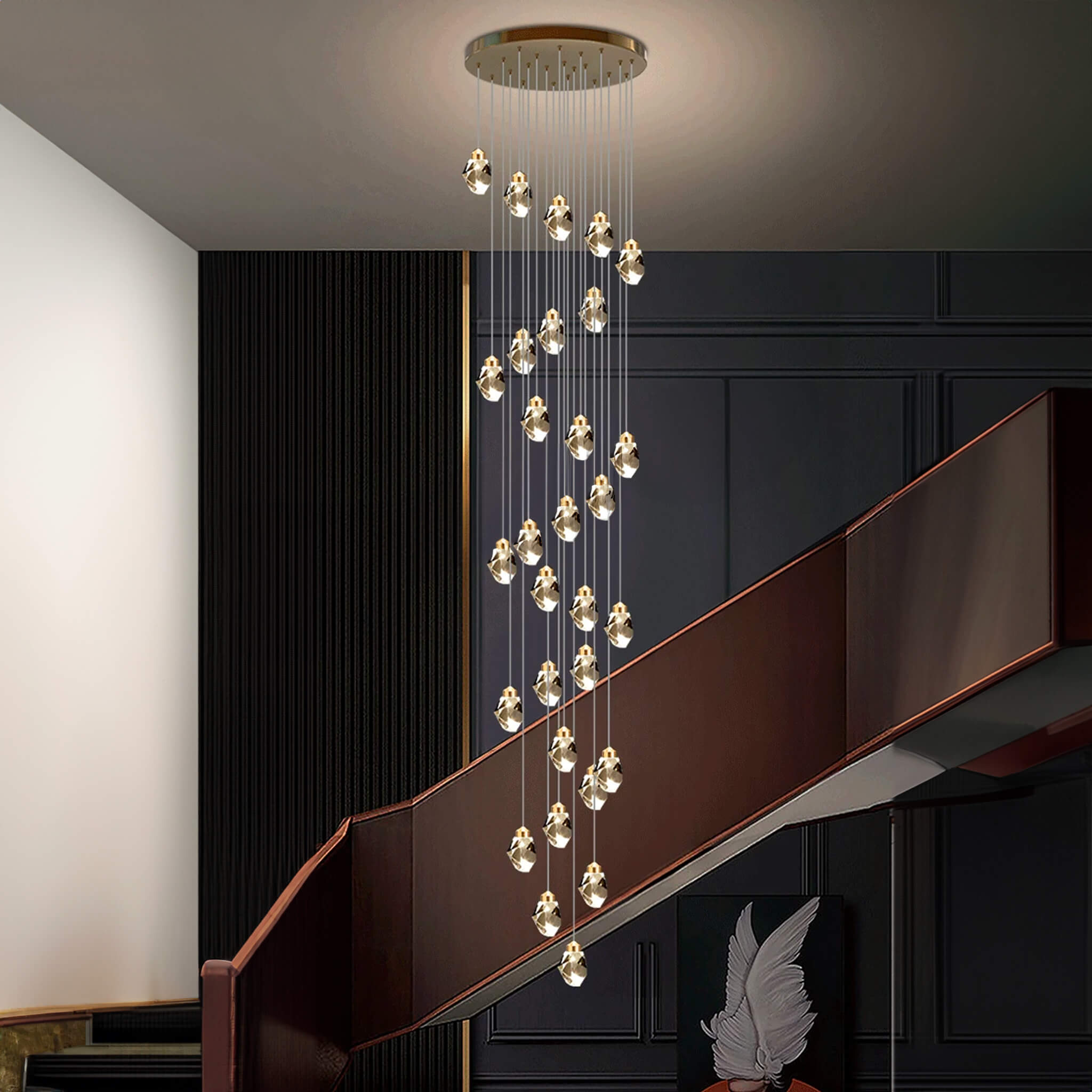 Nordic Crystal Chandelier - lighting - Haus of Interiors