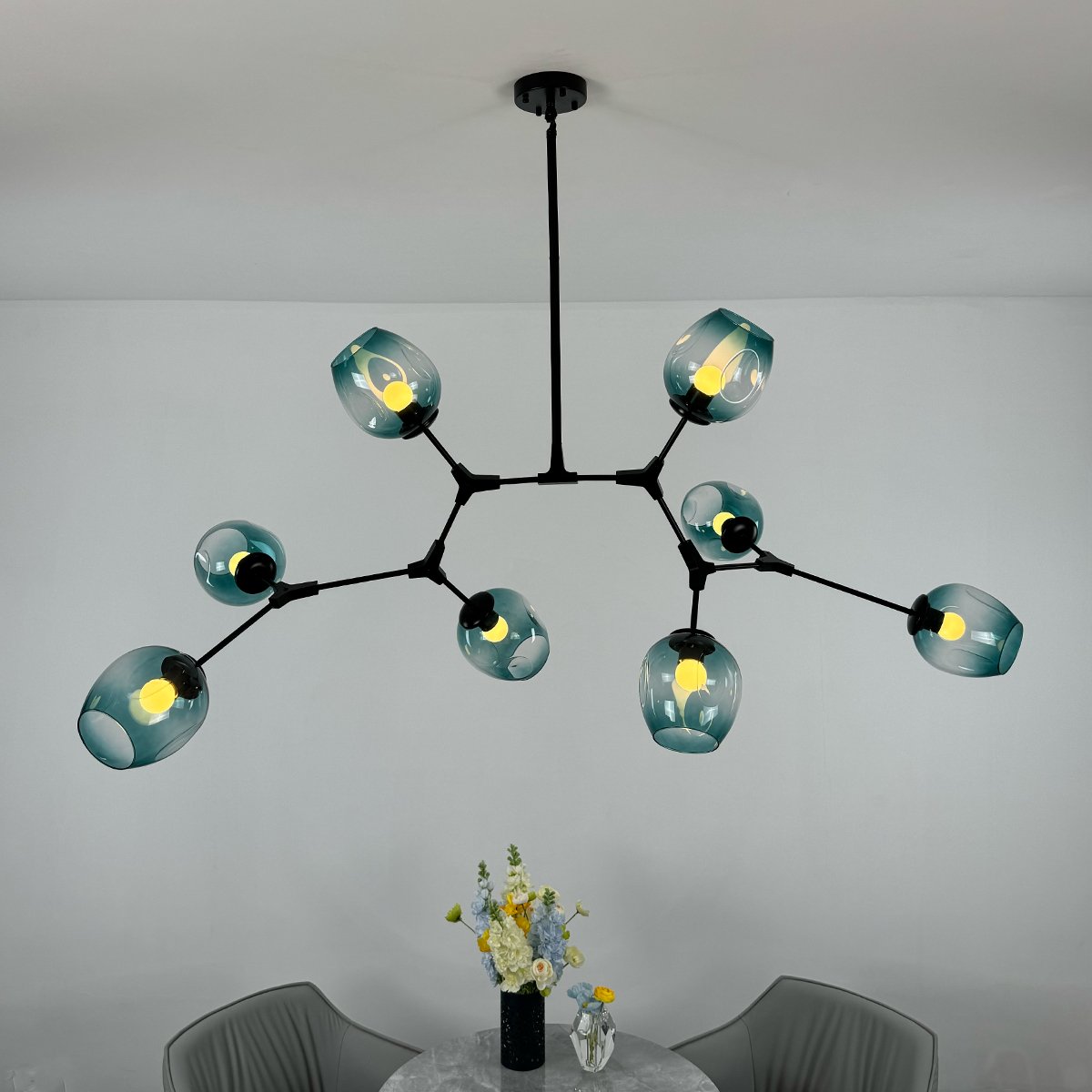 Retro Loft Ceiling Chandelier • Black - Haus of Interiors