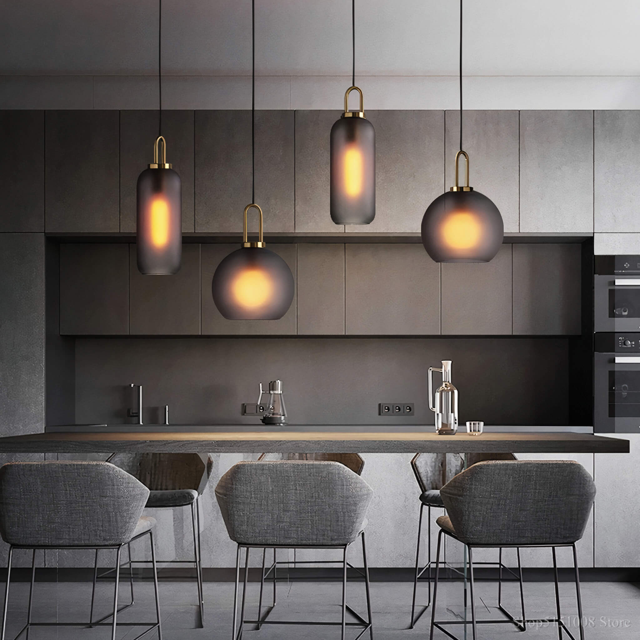 Smoked Loft Ceiling Pendants - Haus of Interiors